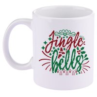 Jingle Bells 11oz C Handle Ceramic Mug