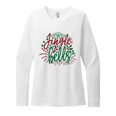 Jingle Bells Womens CVC Long Sleeve Shirt