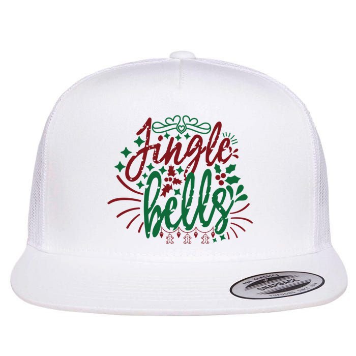 Jingle Bells Flat Bill Trucker Hat