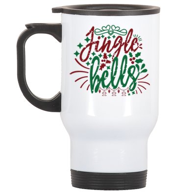 Jingle Bells Stainless Steel Travel Mug