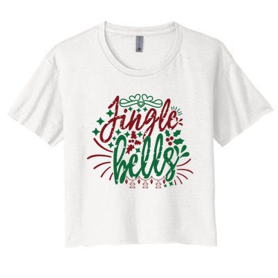 Jingle Bells Women's Crop Top Tee