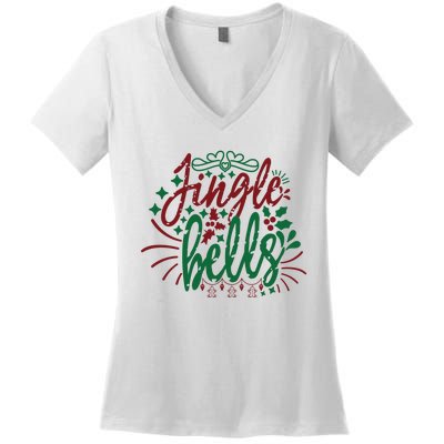 Jingle Bells Women's V-Neck T-Shirt