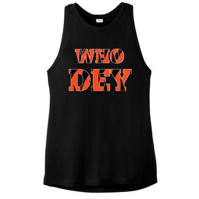 Who Dey Ladies PosiCharge Tri-Blend Wicking Tank