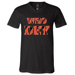 Who Dey V-Neck T-Shirt