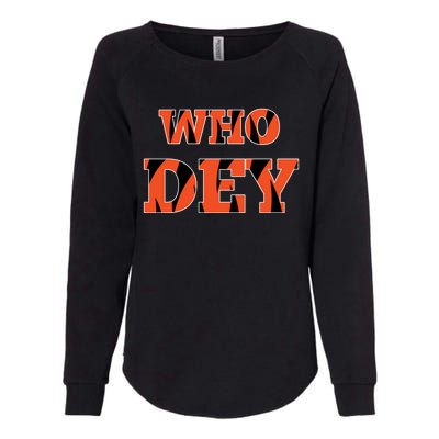 Who Dey Womens California Wash Sweatshirt