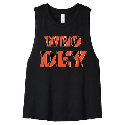 Who Dey Women's Racerback Cropped Tank