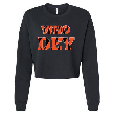 Who Dey Cropped Pullover Crew