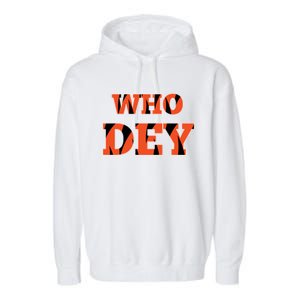 Who Dey Garment-Dyed Fleece Hoodie