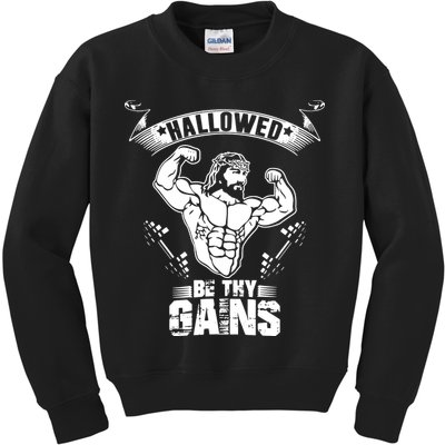 Jesus Bodybuilding Kids Sweatshirt