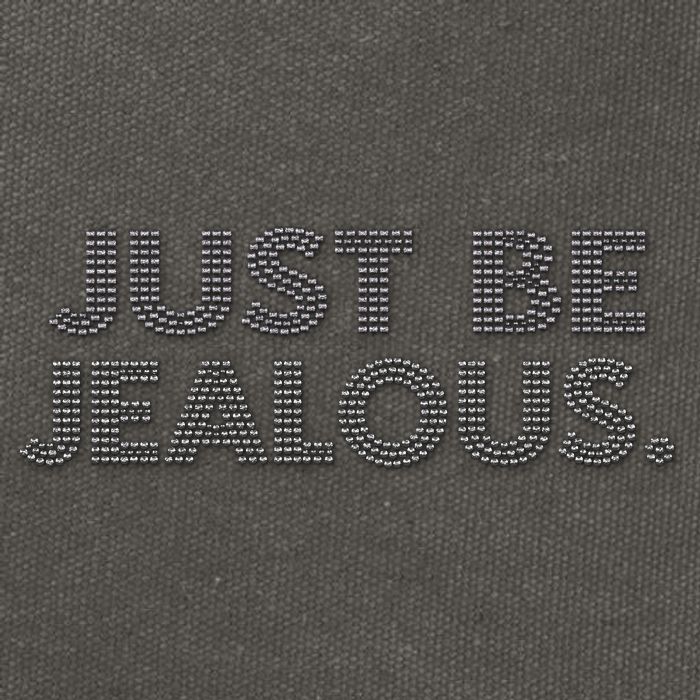 Just Be Jealous Cotton Canvas Backpack