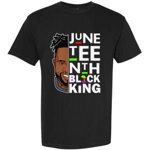 Juneteenth Black King Melanin Father Dad Son Dad Da Garment-Dyed Heavyweight T-Shirt