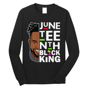 Juneteenth Black King Melanin Father Dad Son Dad Da Long Sleeve Shirt