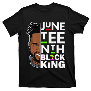 Juneteenth Black King Melanin Father Dad Son Dad Da T-Shirt