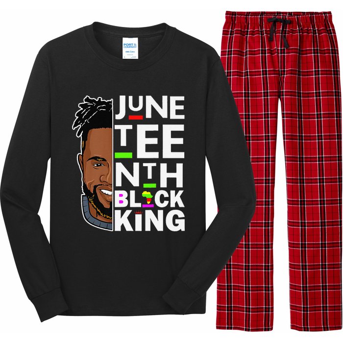 Juneteenth Black King Melanin Father Dad Son Dad Da Long Sleeve Pajama Set