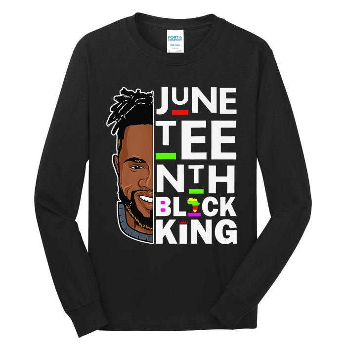 Juneteenth Black King Melanin Father Dad Son Dad Da Tall Long Sleeve T-Shirt