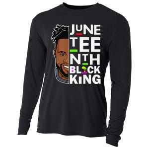 Juneteenth Black King Melanin Father Dad Son Dad Da Cooling Performance Long Sleeve Crew