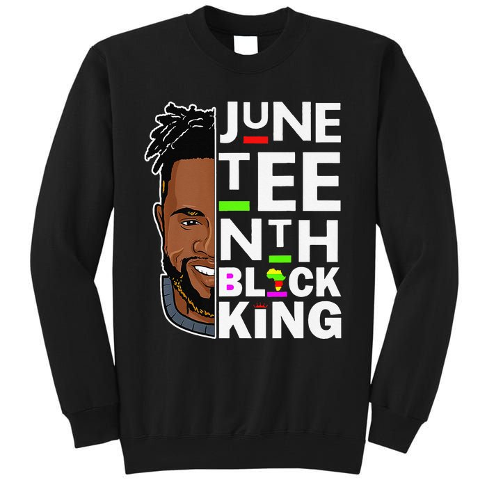 Juneteenth Black King Melanin Father Dad Son Dad Da Tall Sweatshirt