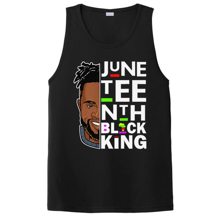 Juneteenth Black King Melanin Father Dad Son Dad Da PosiCharge Competitor Tank