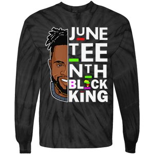 Juneteenth Black King Melanin Father Dad Son Dad Da Tie-Dye Long Sleeve Shirt