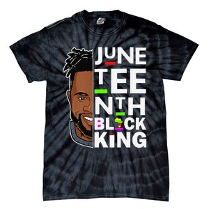 Juneteenth Black King Melanin Father Dad Son Dad Da Tie-Dye T-Shirt