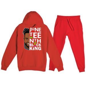 Juneteenth Black King Melanin Father Dad Son Dad Da Premium Hooded Sweatsuit Set