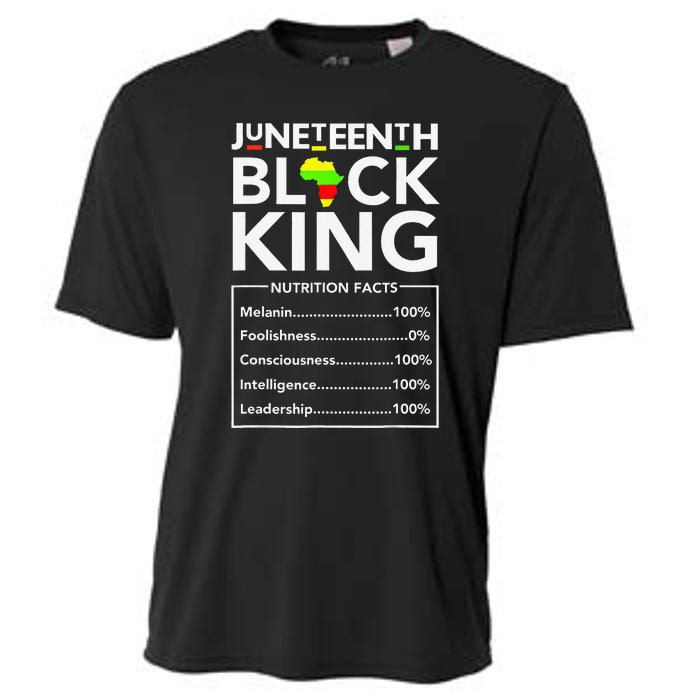 Juneteenth Black King Nutritional Facts Melanin Father Cooling Performance Crew T-Shirt