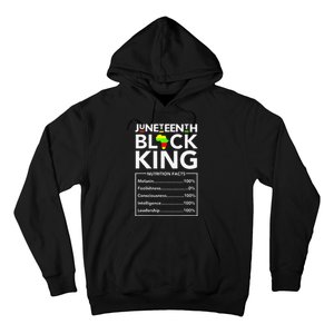 Juneteenth Black King Nutritional Facts Melanin Father Hoodie