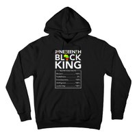 Juneteenth Black King Nutritional Facts Melanin Father Hoodie