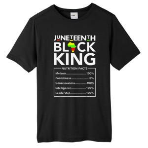 Juneteenth Black King Nutritional Facts Melanin Father Tall Fusion ChromaSoft Performance T-Shirt