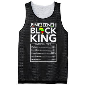 Juneteenth Black King Nutritional Facts Melanin Father Mesh Reversible Basketball Jersey Tank