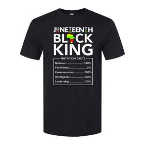 Juneteenth Black King Nutritional Facts Melanin Father Softstyle CVC T-Shirt