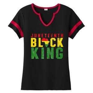 Juneteenth Black King Emancipation Day Melanin Pride Ladies Halftime Notch Neck Tee