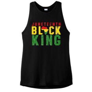 Juneteenth Black King Emancipation Day Melanin Pride Ladies PosiCharge Tri-Blend Wicking Tank