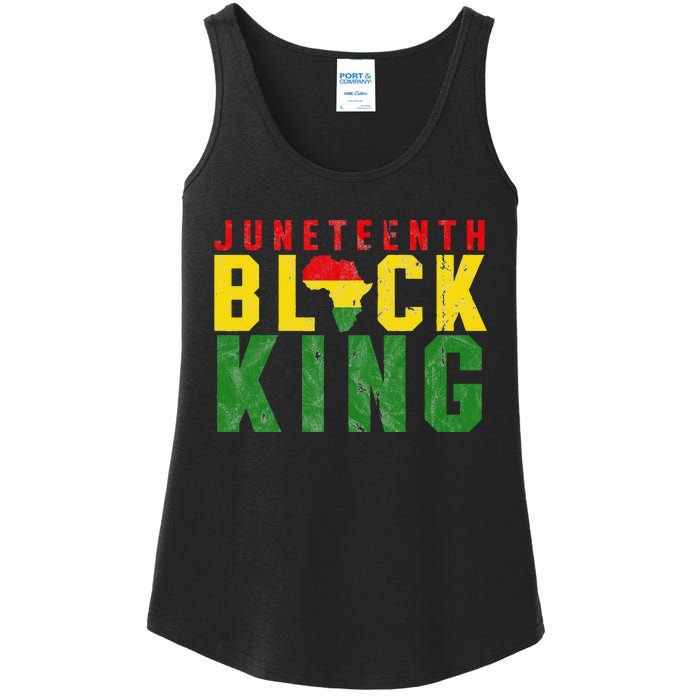 Juneteenth Black King Emancipation Day Melanin Pride Ladies Essential Tank