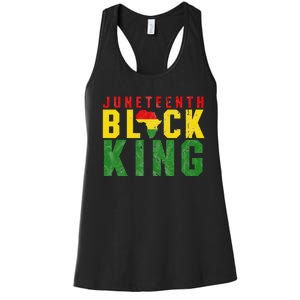 Juneteenth Black King Emancipation Day Melanin Pride Women's Racerback Tank