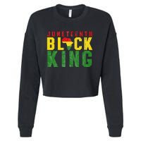 Juneteenth Black King Emancipation Day Melanin Pride Cropped Pullover Crew