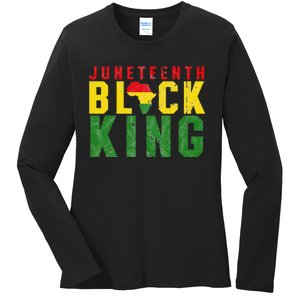 Juneteenth Black King Emancipation Day Melanin Pride Ladies Long Sleeve Shirt