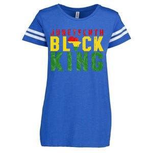 Juneteenth Black King Emancipation Day Melanin Pride Enza Ladies Jersey Football T-Shirt