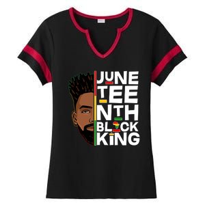 Juneteenth Black King Ladies Halftime Notch Neck Tee