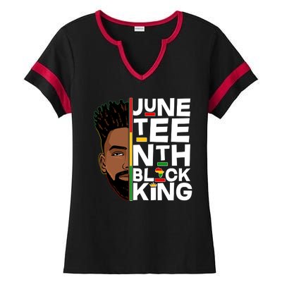 Juneteenth Black King Ladies Halftime Notch Neck Tee