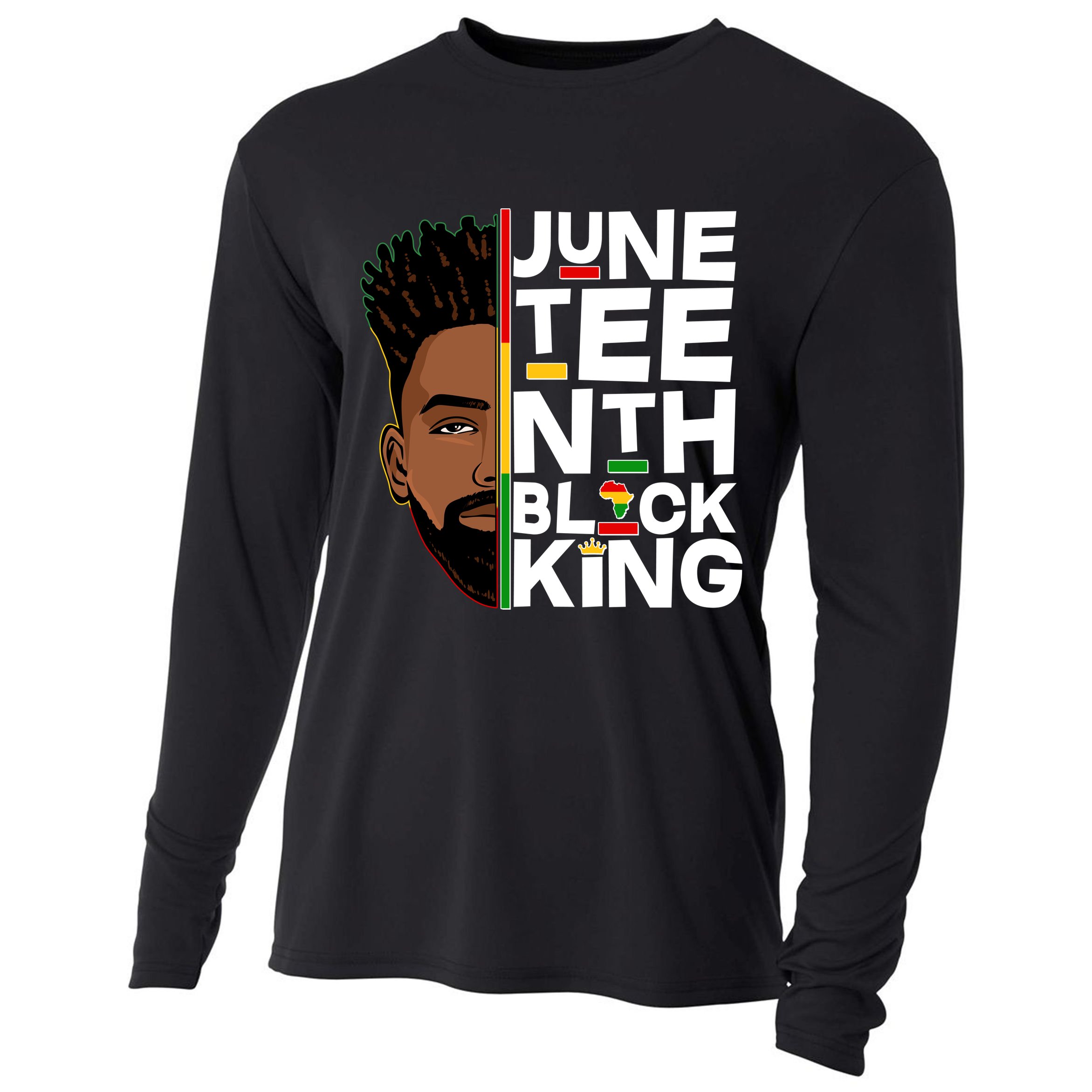 Juneteenth Black King Cooling Performance Long Sleeve Crew
