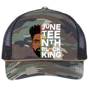 Juneteenth Black King Retro Rope Trucker Hat Cap