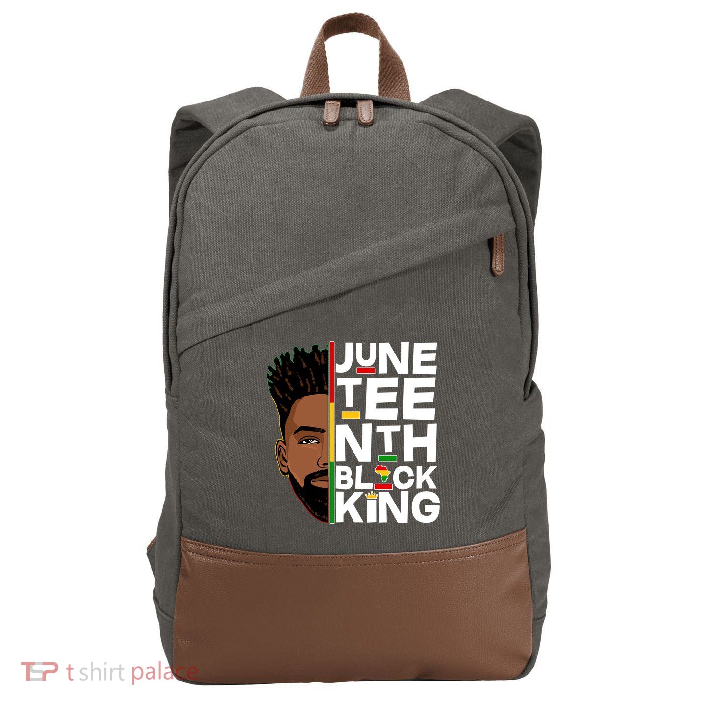 Juneteenth Black King Cotton Canvas Backpack