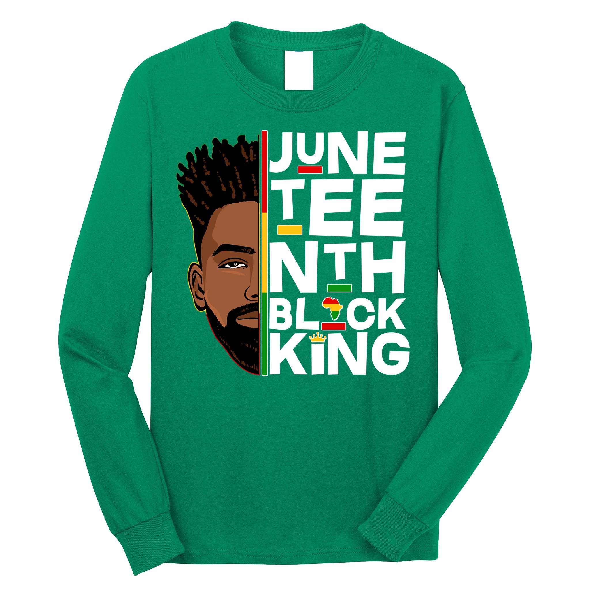 Juneteenth Black King Long Sleeve Shirt