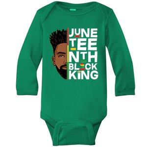 Juneteenth Black King Baby Long Sleeve Bodysuit