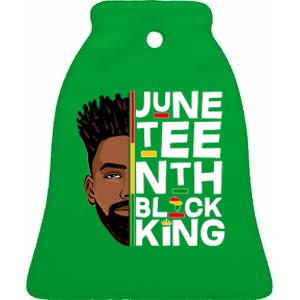 Juneteenth Black King Ceramic Bell Ornament