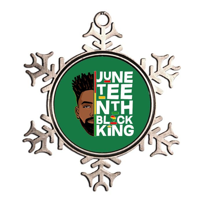 Juneteenth Black King Metallic Star Ornament