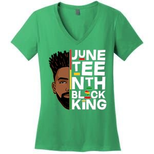 Juneteenth Black King Women's V-Neck T-Shirt