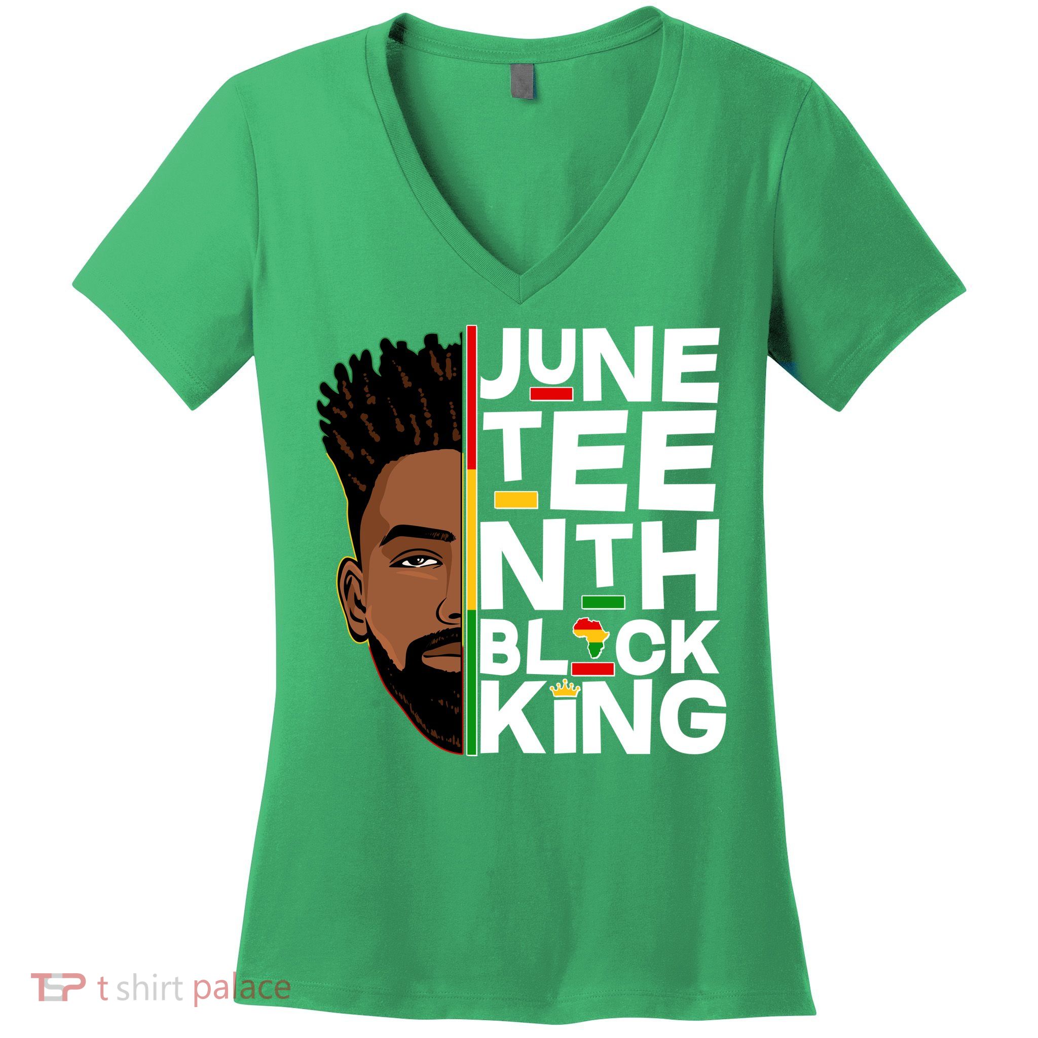 Juneteenth Black King Women's V-Neck T-Shirt
