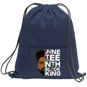 Juneteenth Black King Sweatshirt Cinch Pack Bag